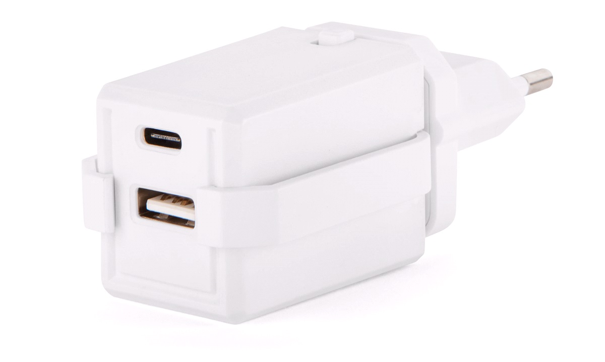  Ladeadapter 18W med USB-C + USB-A udtag