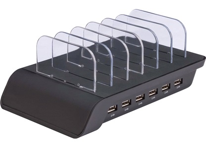 230V USB 6-ports ladestasjon MOBILINE