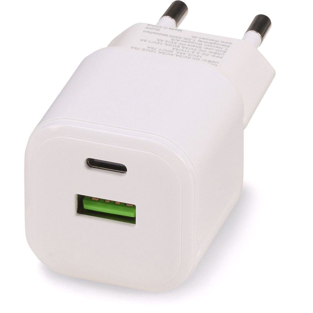 Mobiline Adapter 36W 1xUSB-C 1xUSB-A utgång