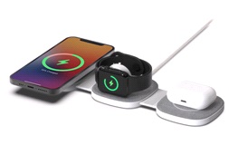 Foldbar 3-i-1 trådløs oplader