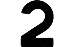 Klistermärken '2' 3"