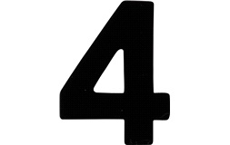 Klistermärke '4' 3"