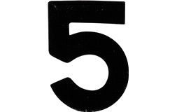 Klistermärken '5' 3"