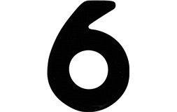 Klistermärken '6' 3"
