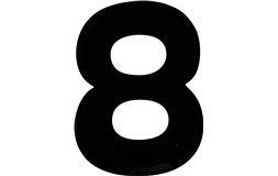 Klistermärke '8' 3"