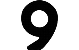 Klistermärken '9' 3"