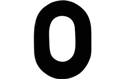 Klistermärke '0' 3"