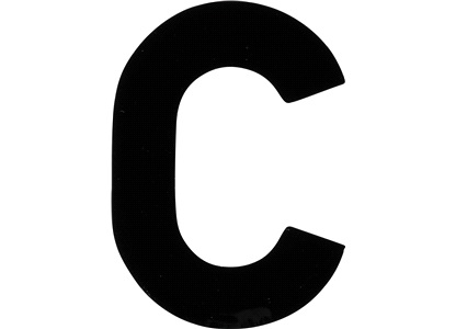 Bokstav klistremerke "C"