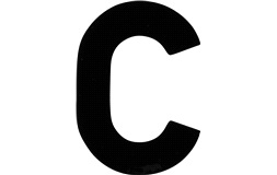 Klistermärke 'C' 3"