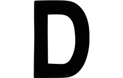 Klistermärke 'D' 3"