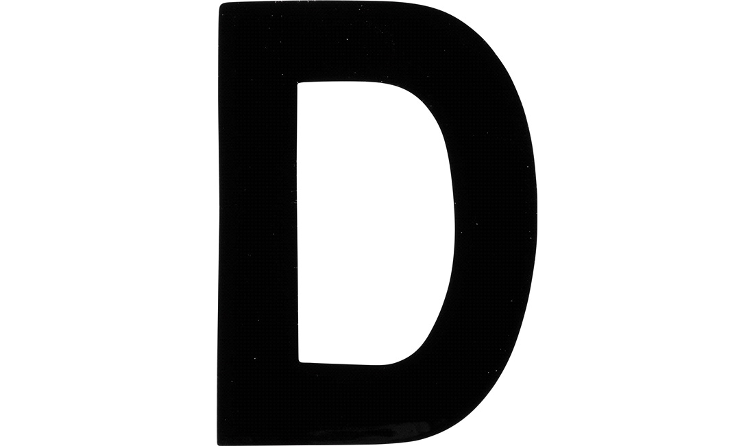  Klistermärke 'D' 3"