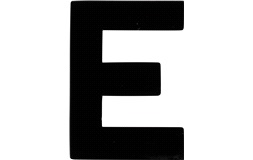Klistermärke 'E' 3"