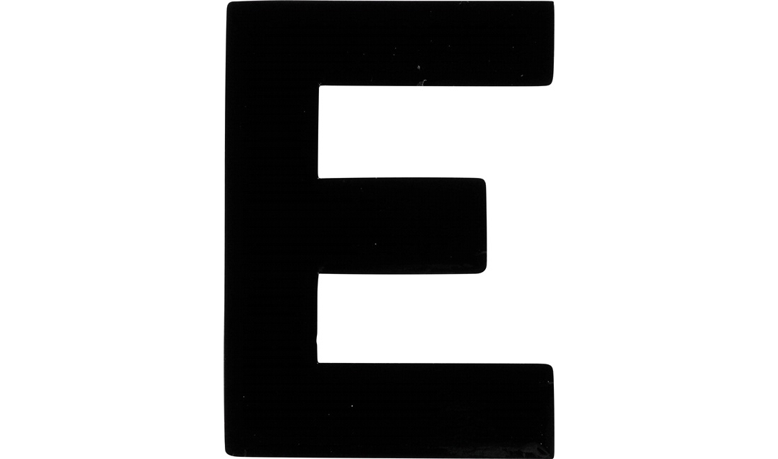  Klistermærke 'E' 3"