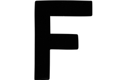 Klistermärke 'F' 3"
