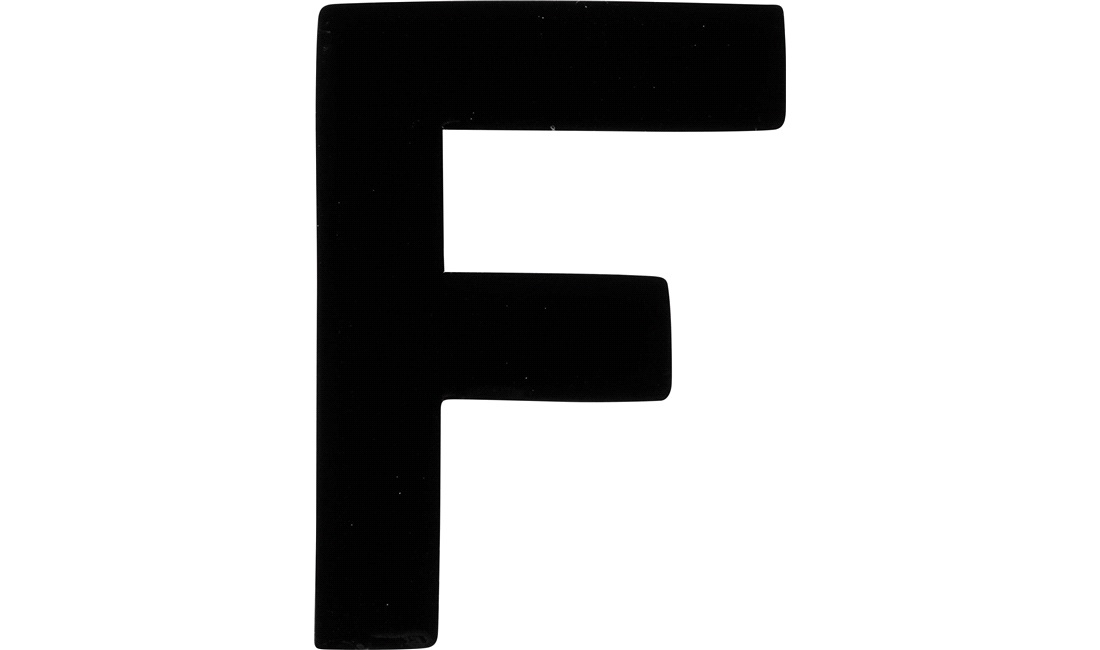  Klistermærke 'F' 3"
