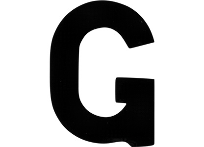 Bokstav klistremerke "G"