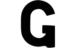 Klistermärke 'G' 3"