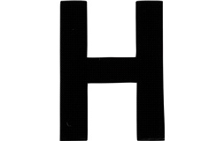 Klistermärke 'H' 3"