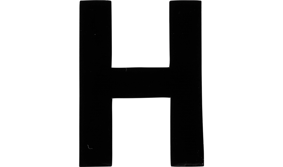  Klistermärke 'H' 3"