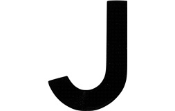 Klistermärke 'J' 3"