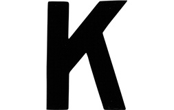 Klistermärke 'K' 3"