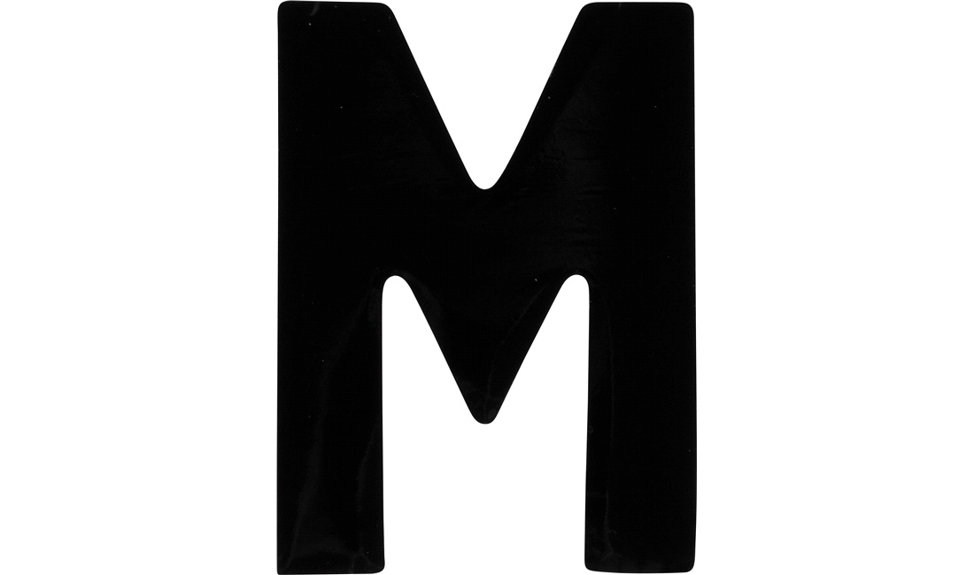  Klistermärke 'M' 3"
