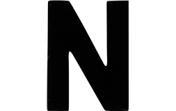 Klistermärke 'N' 3"