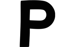 Klistermärke 'P' 3"