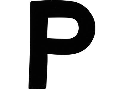 Klistermärke 'P' 3