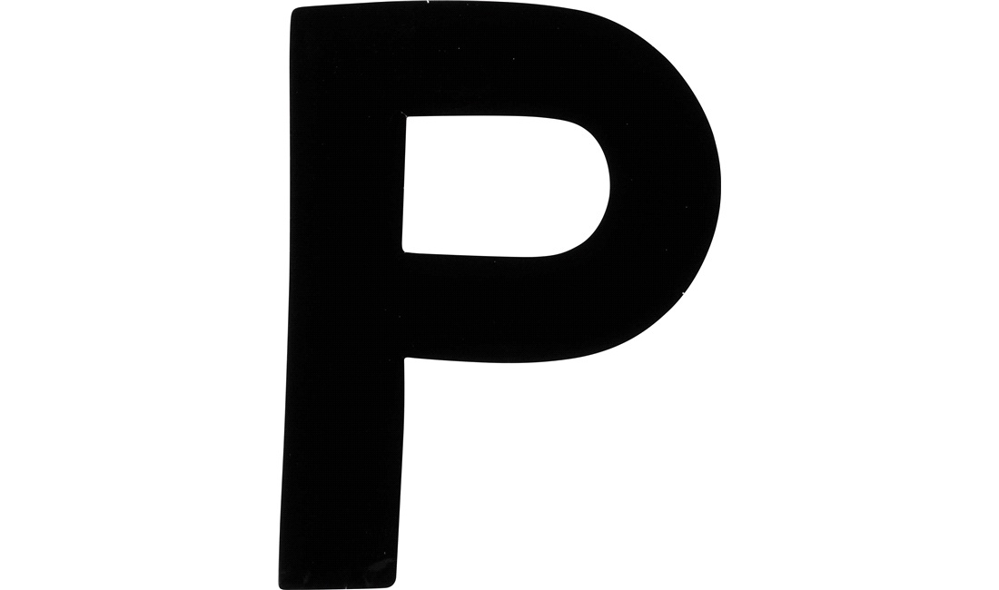  Klistermärke 'P' 3"
