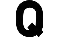 Klistermärke 'Q' 3"