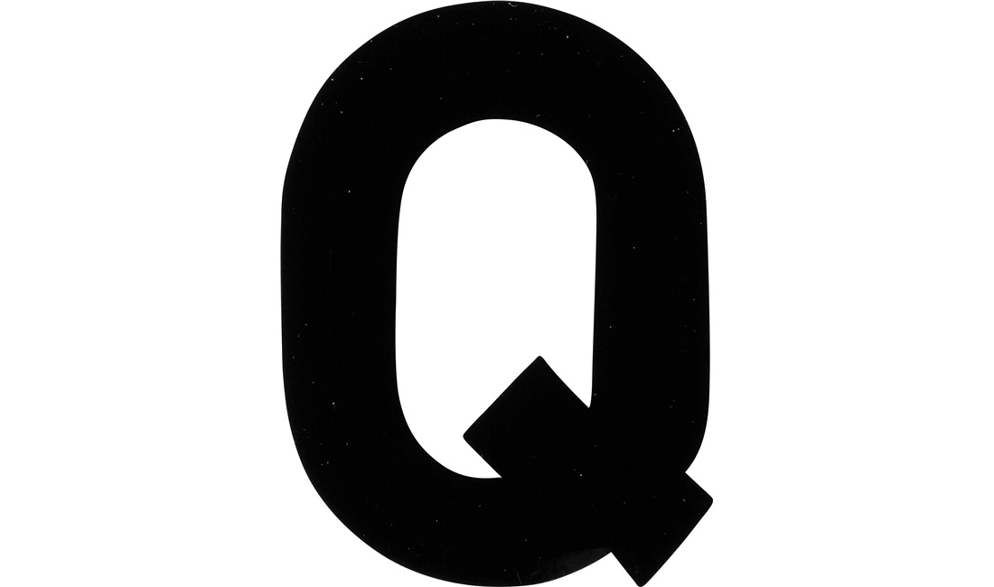  Klistermärke 'Q' 3"