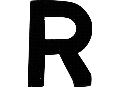 Klistermærke 'R' 3"