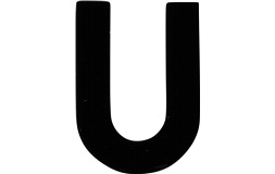 Klistermärke 'U' 3"