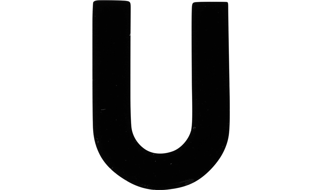  Klistermärke 'U' 3"