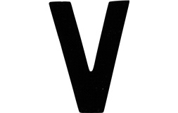 Klistermärke 'V' 3"