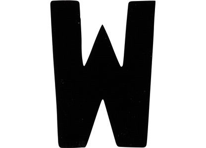 Klistermærke 'W' 3"