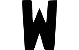 Klistermärke 'W' 3"