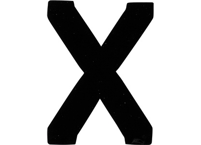 Bokstav klistremerke "X"