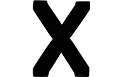 Klistermärke 'X' 3"