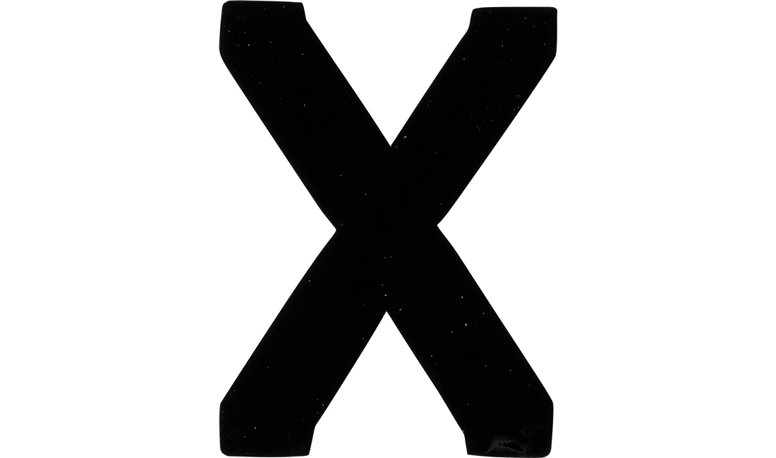  Klistermærke 'X' 3"