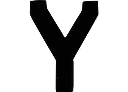 Klistermærke 'Y' 3"