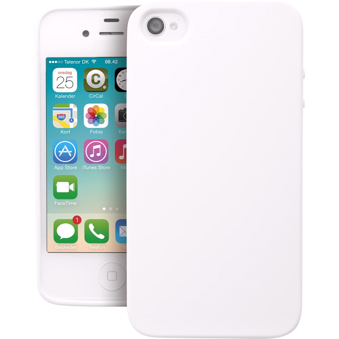 Mobiline Tpu Cover Hvit Iphone 4/4s