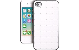 Cover hvit med rhinestone iPhone 4/4S