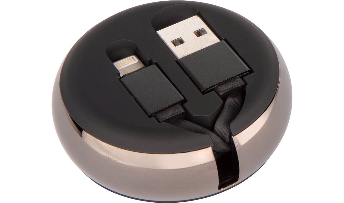  USB - Lightning ladekabel - udtrækkelig