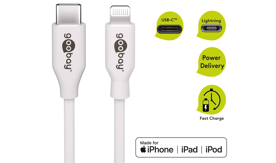  USB-kabel 2M USB-C til iPhone Lightning