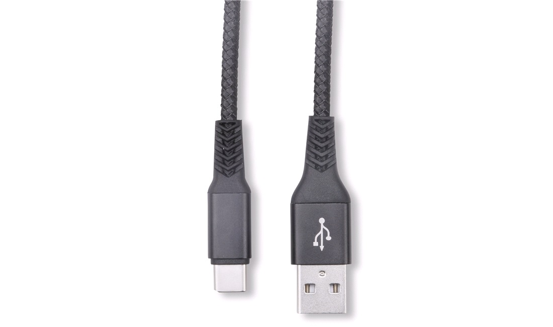  USB-kabel 1M USB-A til USB-C Stof 3A