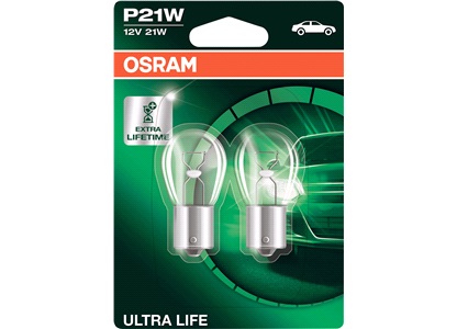 P21W Ultra Life, 12V-21W, OSRAM, 2-Pack
