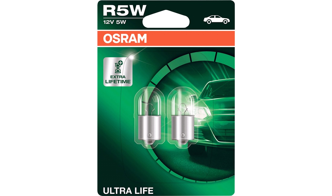  R5W Ultra Life, 12V-5W, OSRAM, 2-Pack