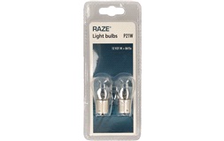 Pæresett 2 stk. P21W BA15s 12V-21W RAZE